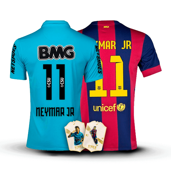 Combo Neymar 2012 e 2015 - JERSEYs Barcelona Home 2014/15 e JERSEY Neymar THIRD 2012 [VERSION RETRO]