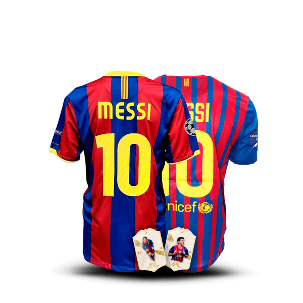 Combo Messi Prime - JERSEY Barcelona Home 2010/11 Final Champions e Barcelona Home 2011/12 Champions League [VERSION RETRO]