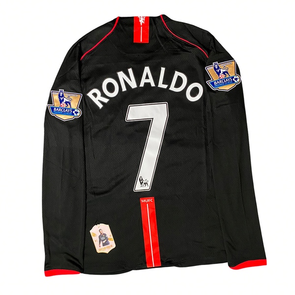 JERSEY Manchester United AWAY 2007/08 LONG SLEEVE EDITION Premier League - Ronaldo #7 [VERSION RETRO]