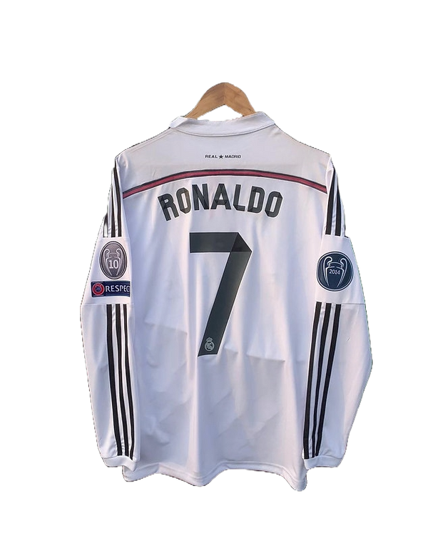 REAL MADRID HOME 2014/15 LONG SLEEVE CHAMPIONS LEAGUE - RONALDO #7 [RETRO]