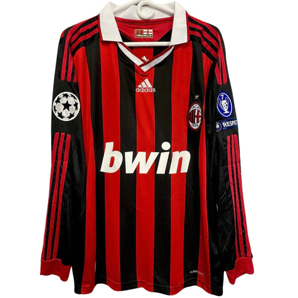 RONALDINHO #80 - MILAN HOME 2009/10 LONG SLEEVE CHAMPIONS LEAGUE [RETRO]