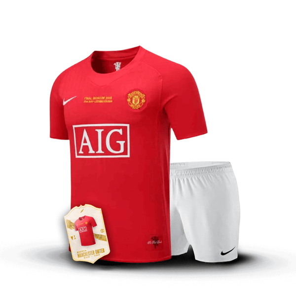 Kit KID Manchester United Home 2007/08 - JERSEY + Short [VERSION RETRO]